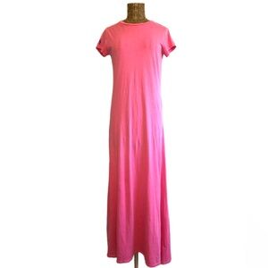 POLO Ralph Lauren Pink Cotton Tee Maxi Dress
